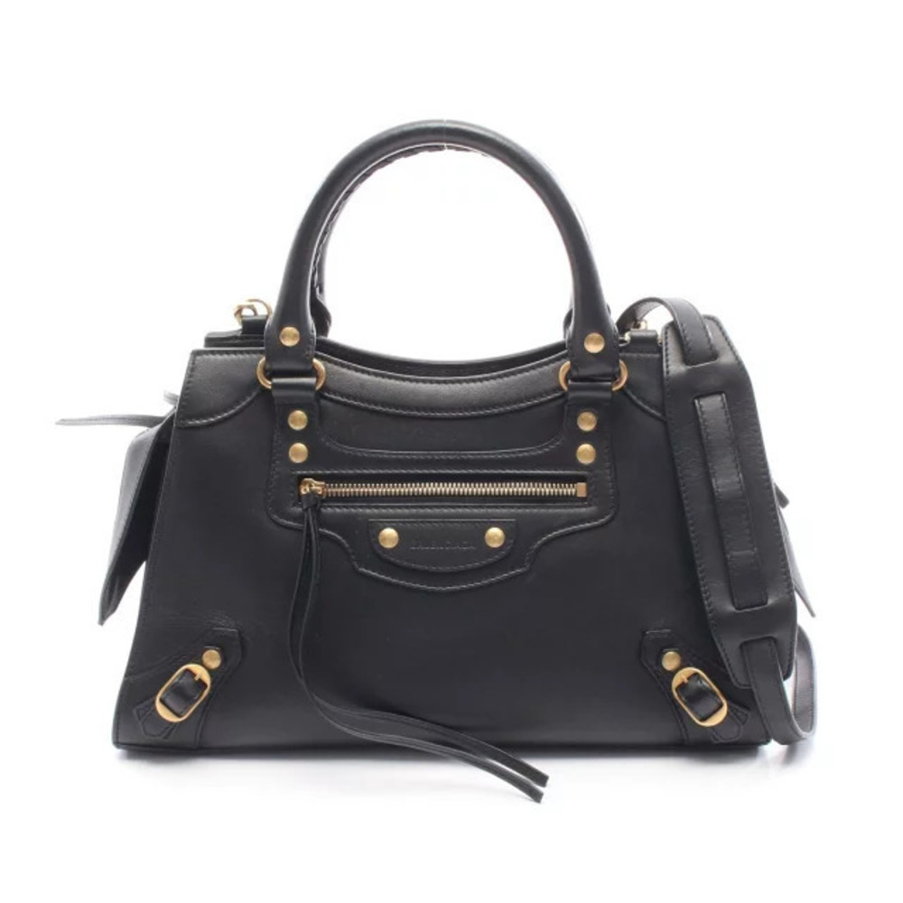 Balenciaga Neo City Handbag Leather Black